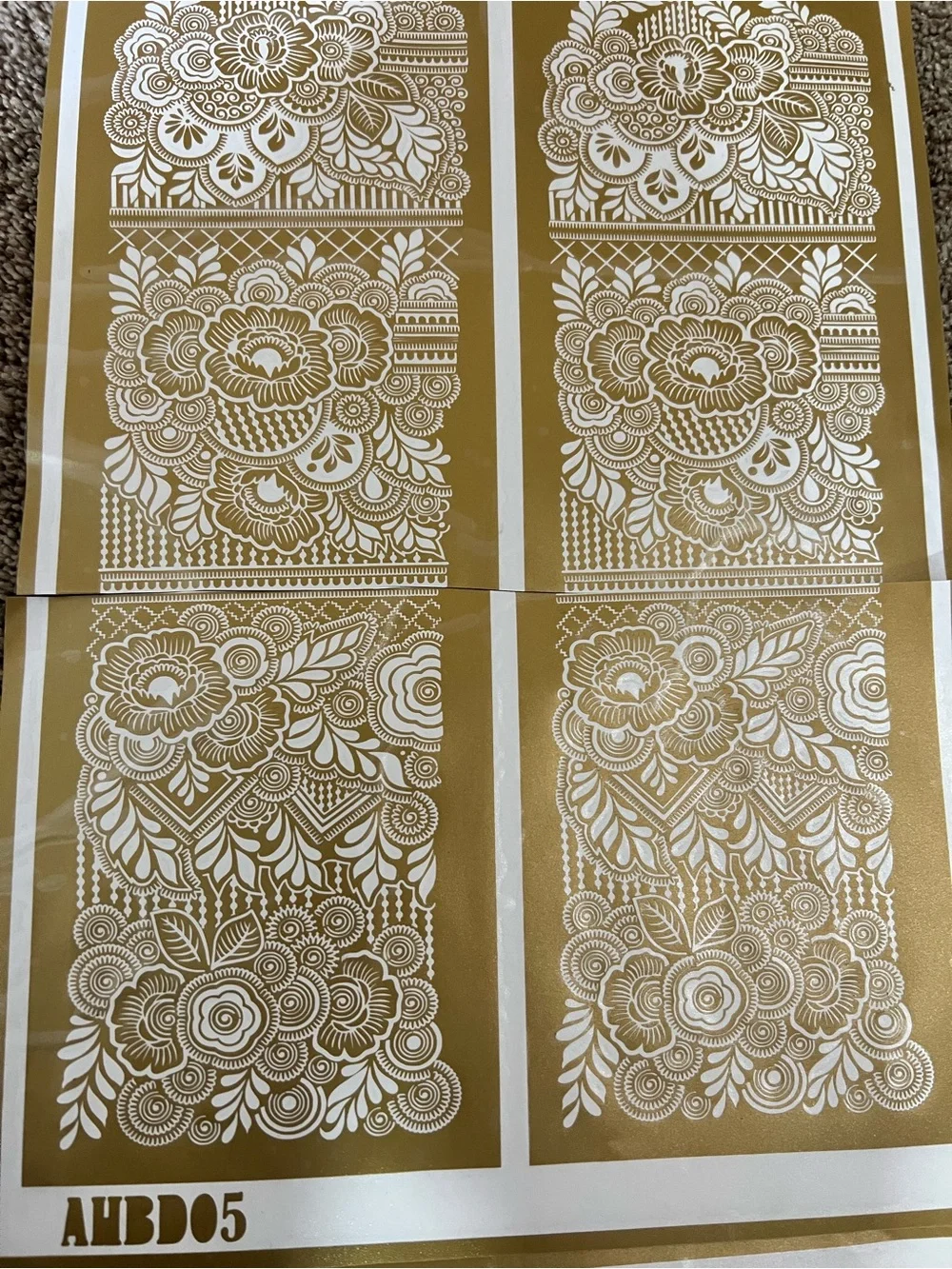 Bridal Henna Stencil